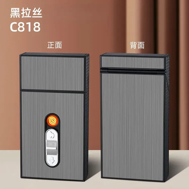 粗细支充电烟盒打火机一体防风翻盖抗压防潮创意定制jc商品图