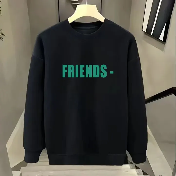 2025秋季新款圆领卫衣男士美式潮牌字母印花学生宽松套头长袖衣服