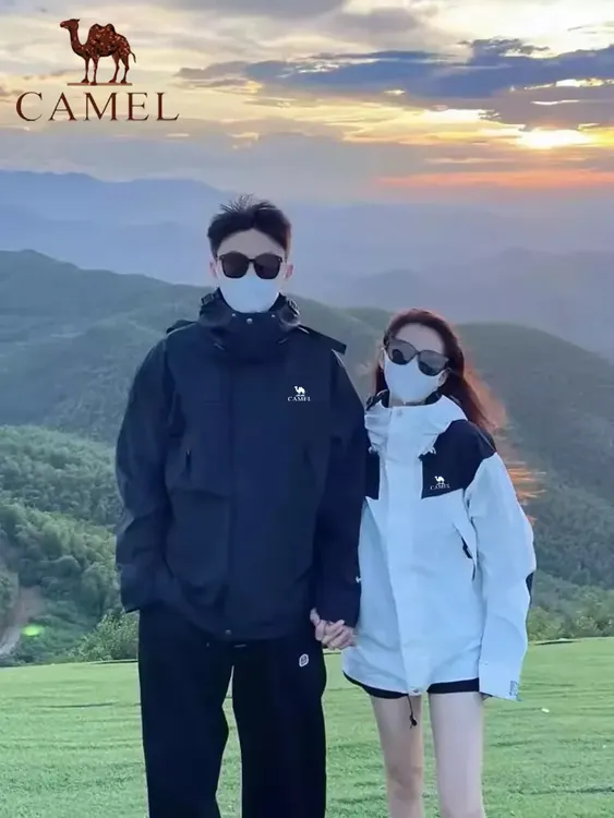 CAMEL骆驼三防男女款三合一可拆卸防风防水冲锋衣外套户外登山