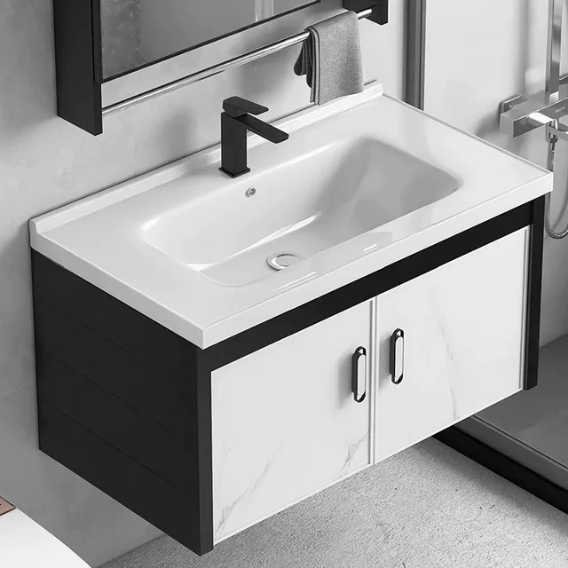 太空铝浴室柜卫生间洗脸盆柜组合小户型阳台陶瓷洗手盆面盆洗漱台