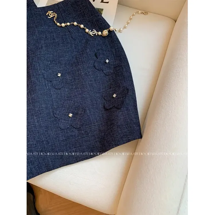 2025夏季新款时尚洋气减龄小香风无袖背心上衣高腰百搭半身裙套装