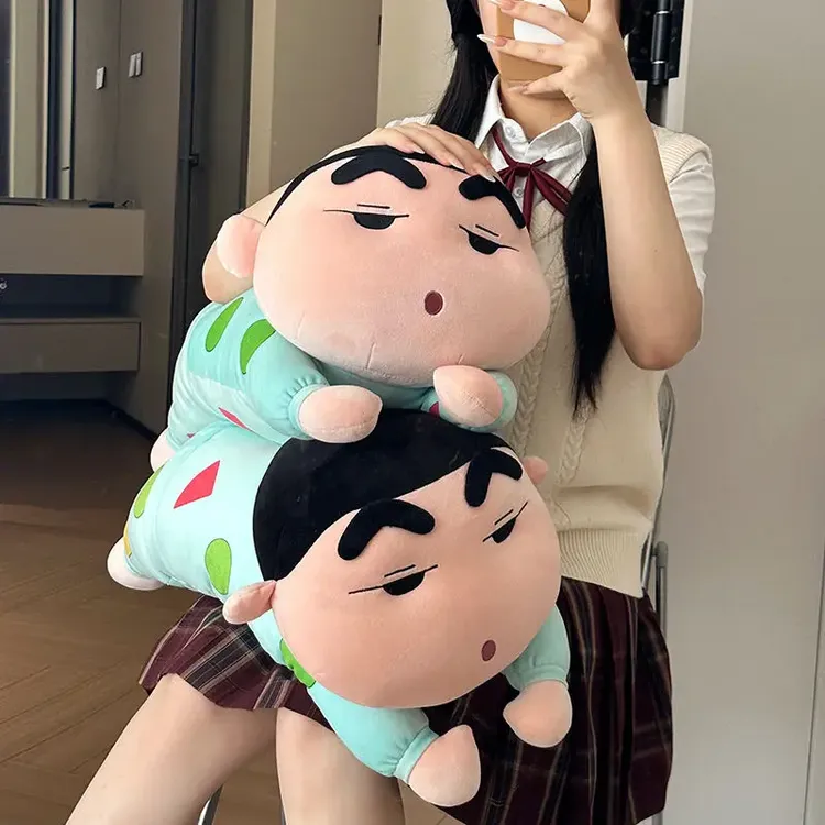 【喵喵】高品质趴款蜡笔小新搞怪睡衣趴枕公仔玩偶治愈系陪睡毛绒
