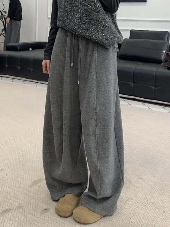 【云朵裤】秋冬新款慵懒风休闲云朵弯刀裤 