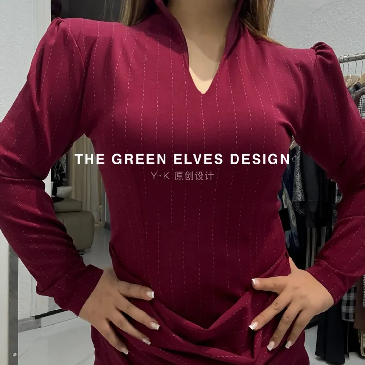 高端私人定制褶皱设计遮肚显瘦包臀连衣裙