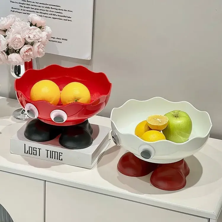 家用高脚水果盘高颜值可沥水果盆客厅茶几糖果零食坚果塑料制品