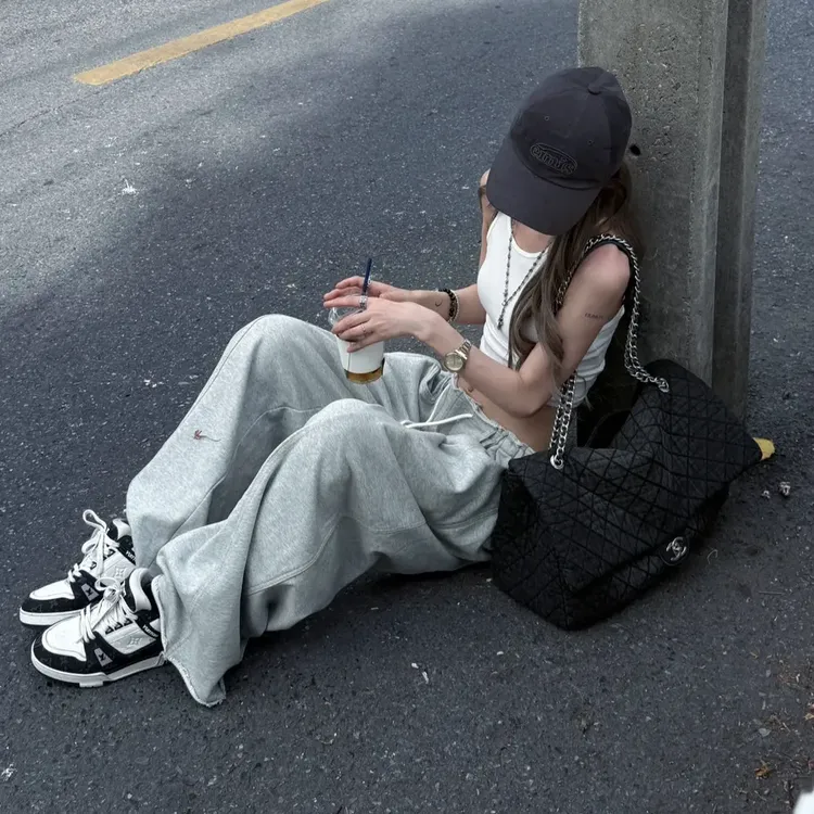 吊带背心女夏季修身显瘦美式辣妹别致外穿无袖上衣高腰休闲裤套装