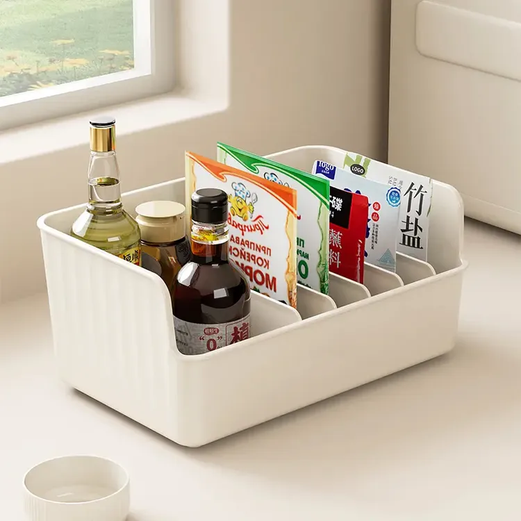 调料袋收纳盒厨房家用多功能分格盘袋装多格一体调味品罐置物架