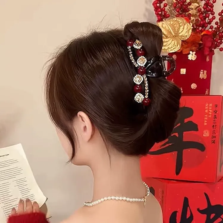 发饰边夹气质新年氛围轻松掌握女款感吉祥合发抓夹日韩原创时尚