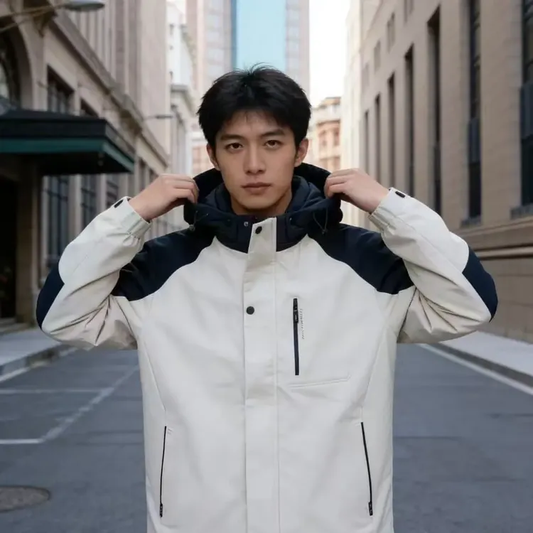 冬季加厚石墨烯保暖连帽冲锋衣棉服外套男士情侣款