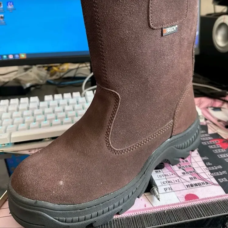 秋季加绒工作靴｛带钢头｝