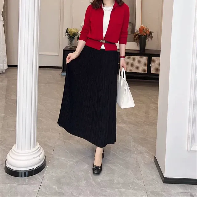 【夏日钟情】中高腰女裙半裙褶皱显瘦百搭半身裙#GT7950