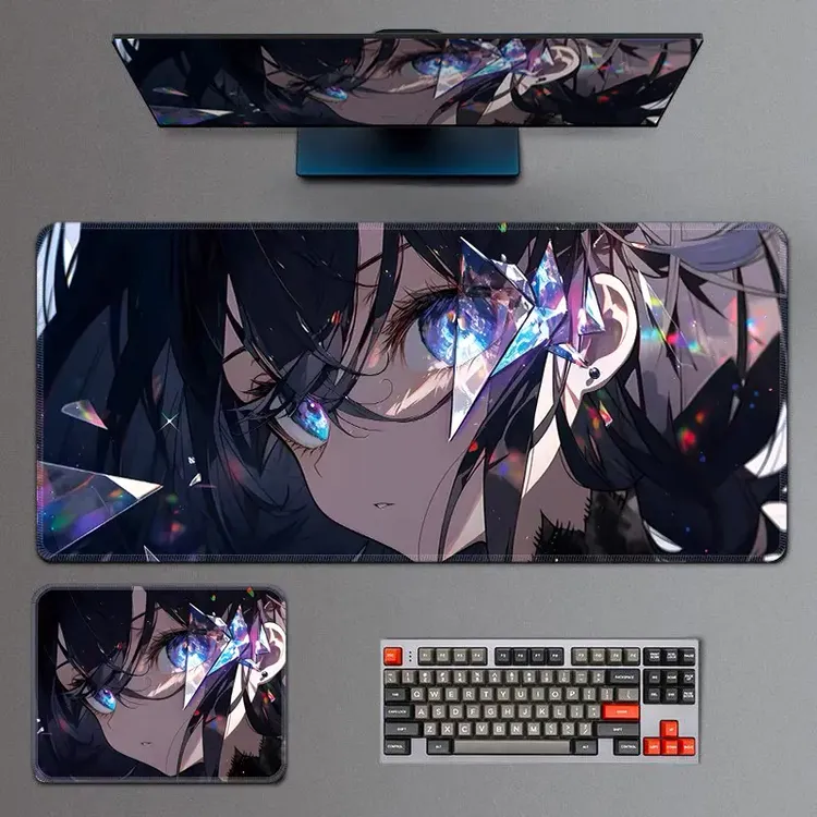 超大号鼠标垫游戏动漫垫子办公桌垫电脑键盘护腕垫滑鼠垫防滑锁边