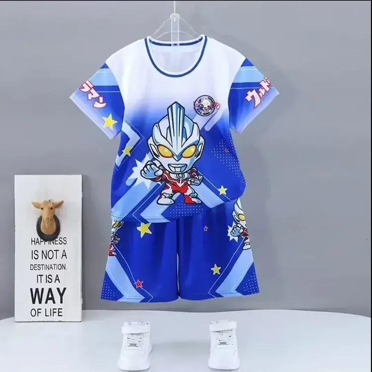 男童奥特曼速干夏装运动短袖夏季套装2025衣服新款宝宝两件套儿童商品图