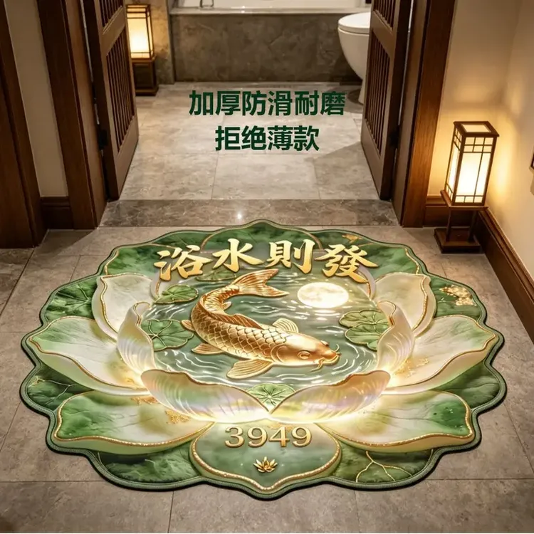 【浴水则升發】新款加厚防滑吸水地垫地毯硅藻泥地垫卫生间浴室地垫商品图