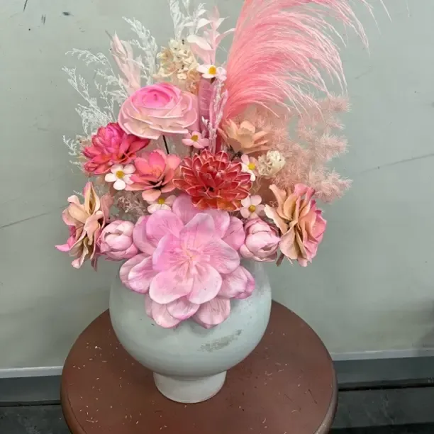 【超级福利】粉色高级小众手工干花永生花束家居装饰摆放多年不凋谢