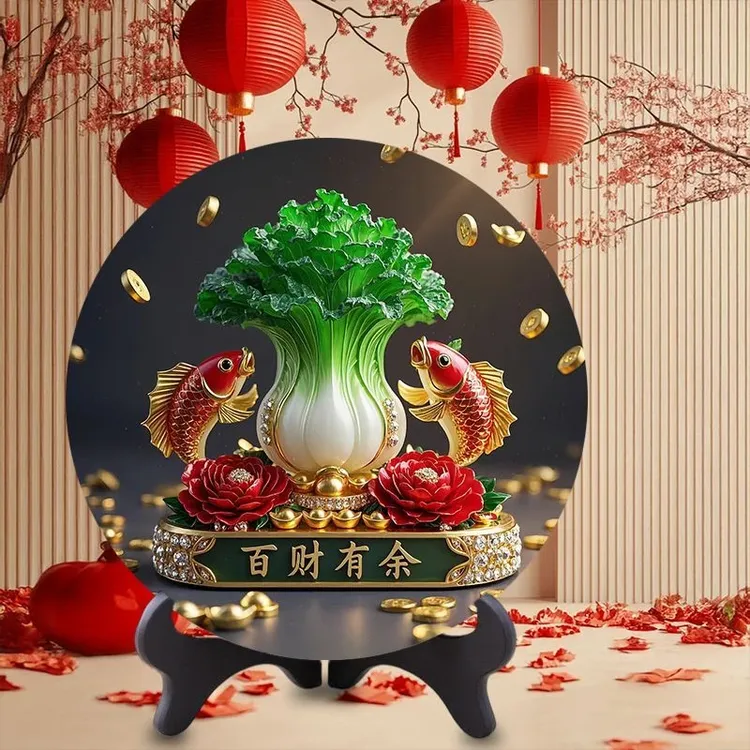 百财有余锦鲤好寓意招财摆件家用旺宅进门玄关摆件百财进门摆台