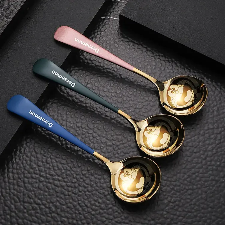 【老板娘自留款】不锈钢勺卡通韩式可爱汤匙少女ins勺子创意儿童居