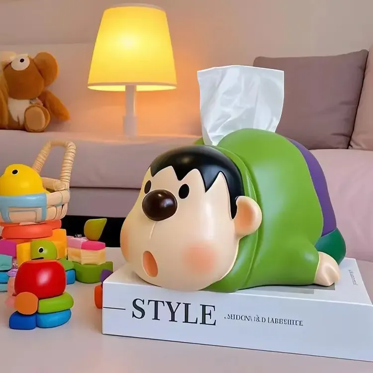 【现货】可爱胖虎纸巾盒摆件儿童房抽纸盒创意卧室装饰客厅抽纸盒G
