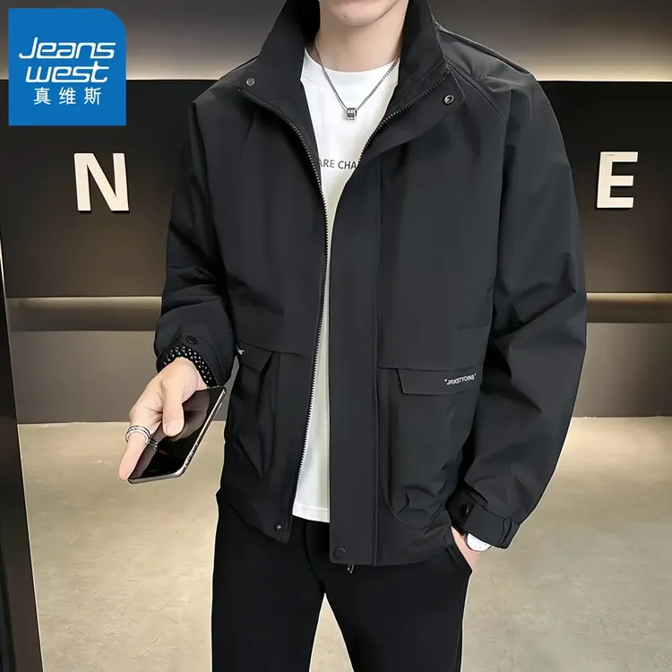 真维斯Jeanswest2025新款夹克男士秋装外套潮流时尚休闲工装上衣