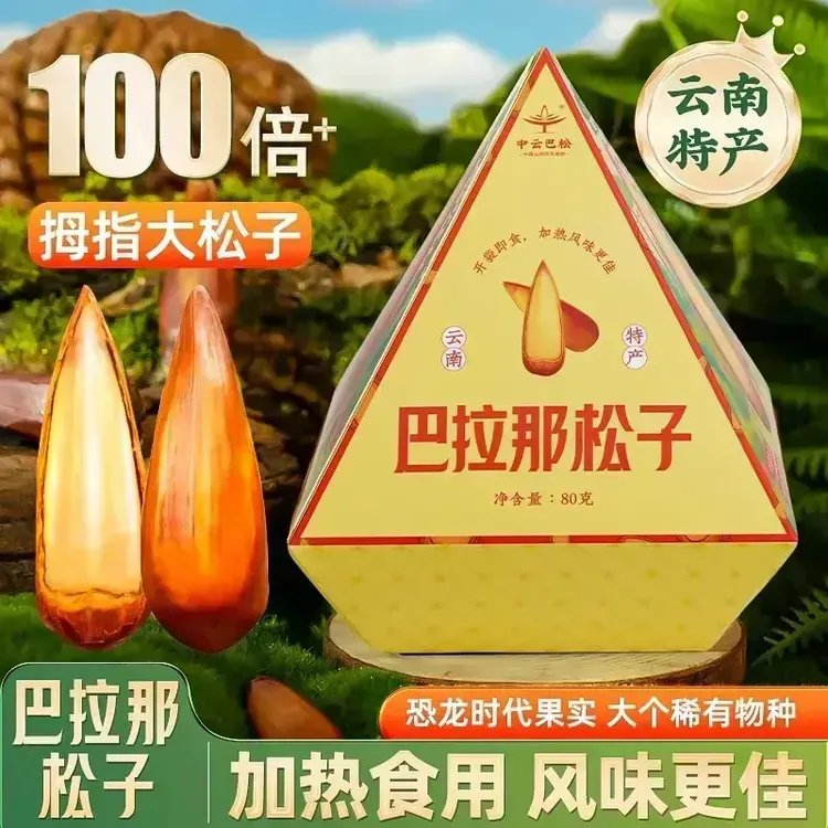 巴松原味熟食拇指大松子巴拉那松子开口送礼坚果零食