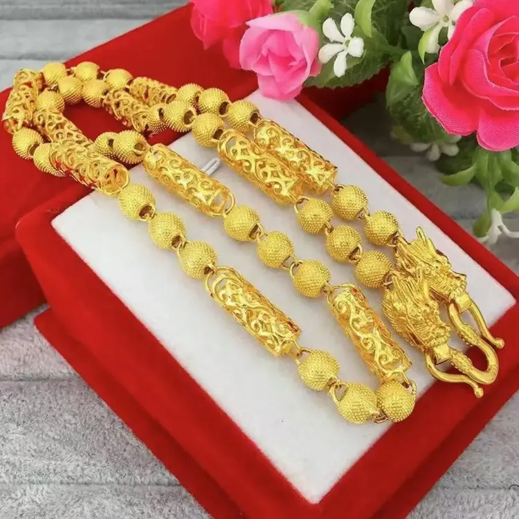 合金项链 合金项链 【孟加拉赤金】帝王祥云项链2025新款男士高仿黄
