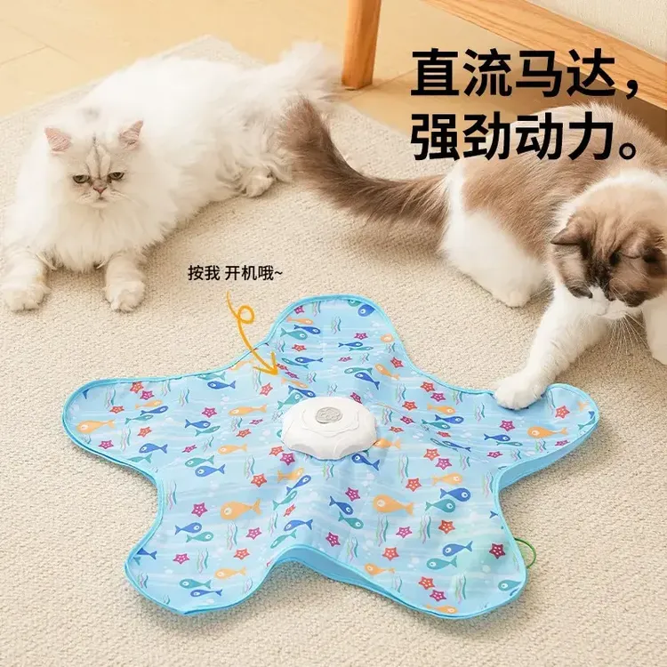 猫咪五角星玩具2026新款多功能逗猫棒捕猎游戏罩自嗨解闷互动玩具商品图
