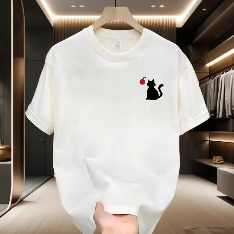 仓石一树印花圆领短袖t恤男士夏季新款印花百搭宽松情侣装上衣ins