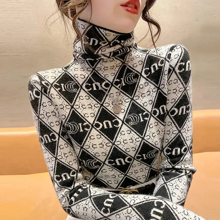 高领内搭100纯羊绒衫女秋冬新款加厚羊毛针织显瘦修身打底衫毛衣