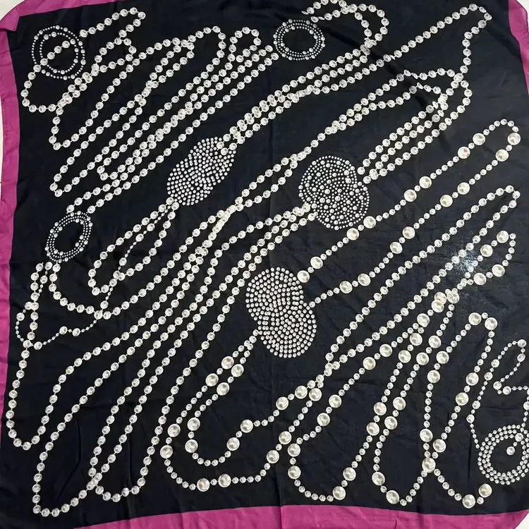 【珍珠】130*130大方巾围巾优雅披肩时尚小香风色彩丝巾民族风 休闲