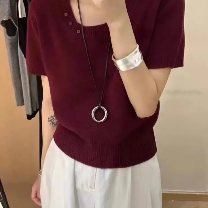 毛针织衫套头韩版上衣女士多种颜色全羊毛针织衫显瘦网红款百搭