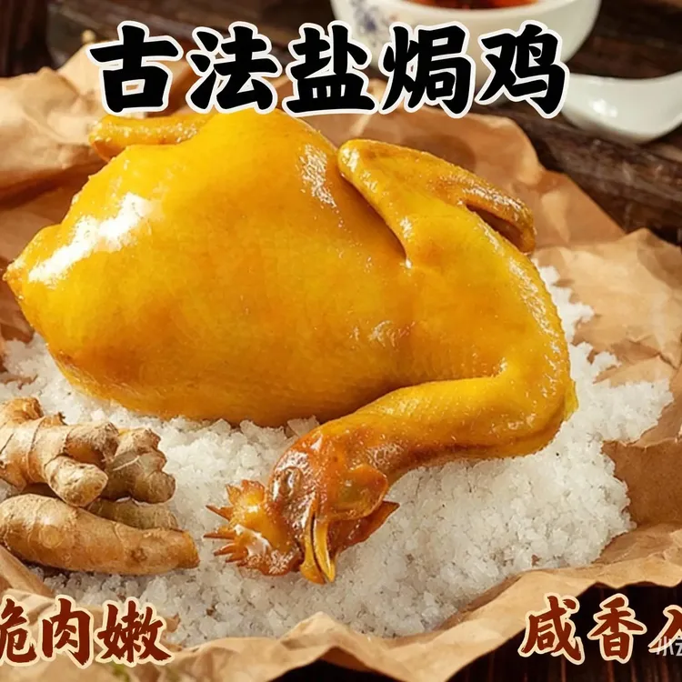 广东梅州客家五指毛桃盐焗鸡农家散养鸡整只