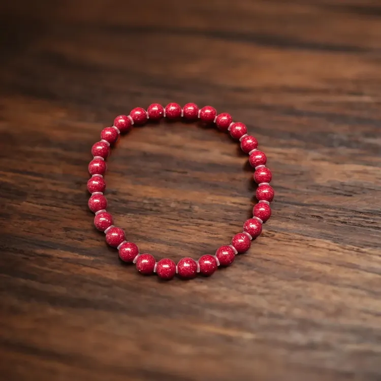 天然辰砂天然辰砂晶砂朱砂手链男女情侣款时尚转运饰品珠宝饰品