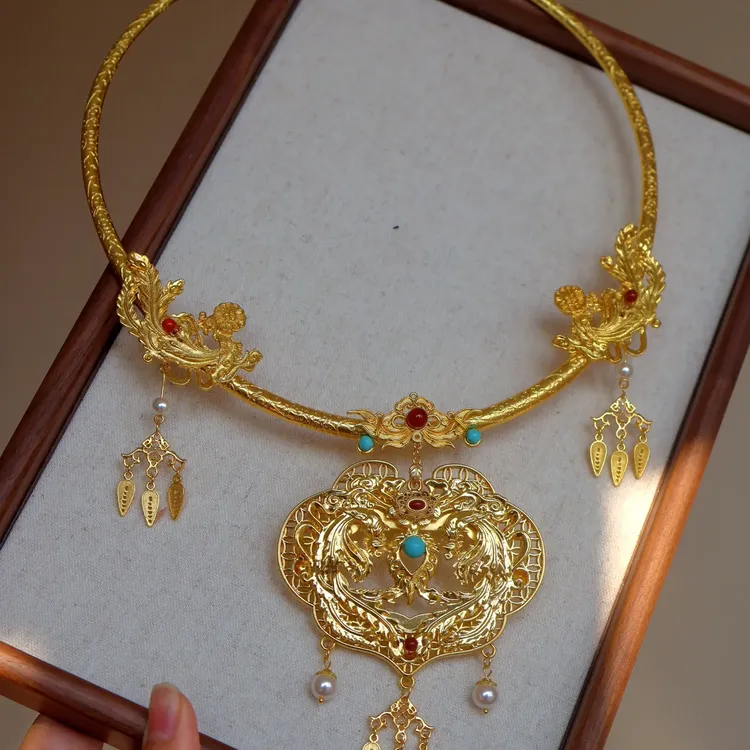 原创 韶华 汉服璎珞凤凰项圈古风百搭项圈项链