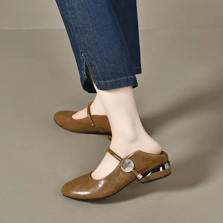【工厂直销】新款夏秋粗跟芒果头玛丽珍软底舒适小单鞋百搭女鞋鞋子