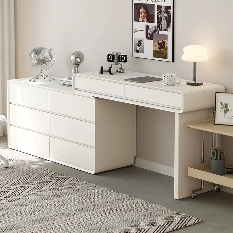 斗柜卧室床尾柜奶油风梳妆台大容量简约柜现代收纳柜客厅靠墙抽屉