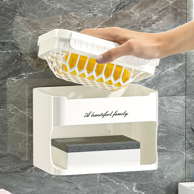 壁挂式肥皂盒创意置物架卫生间沥水香皂起泡盒免打孔浴室吸壁皂托