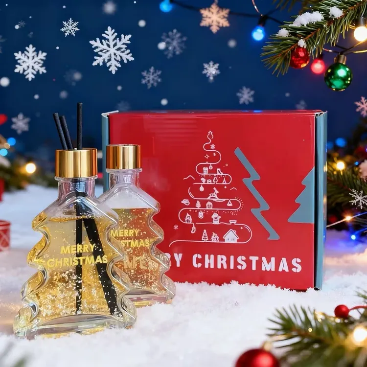 【2瓶装】金箔圣诞无火香薰礼品家居香薰圣诞礼物树香水礼盒装I131