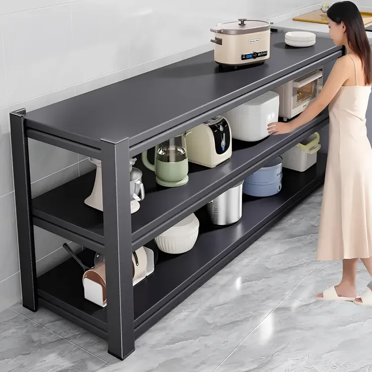 【厂家直发】厨房多功能置物架落地切菜桌子工作台多层餐边储物柜子