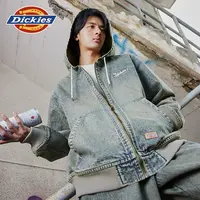 Dickies春夏新品老爹风水洗牛仔连帽夹克外套男女DK0A87TY