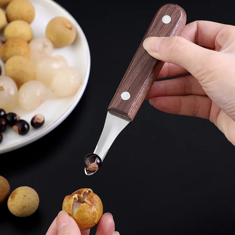 挖龙眼肉机器不锈钢新鲜桂圆剥壳取肉工具家用龙眼荔枝快速去核刀