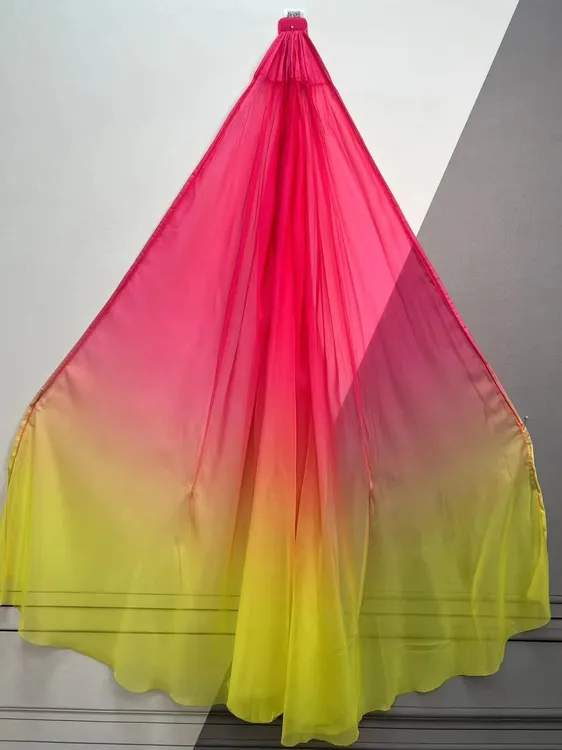 金潮舞台道具软骨扇开场舞大摆裙舞蹈道具飘逸花瓣叶子道具扇定制