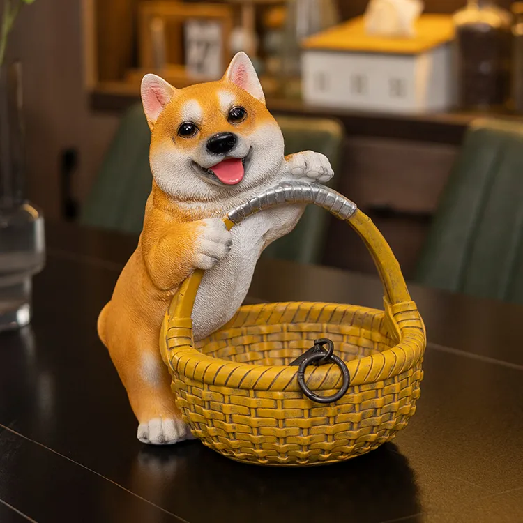 可爱柴犬狗狗钥匙收纳摆件家居客厅玄关入门轻奢装饰新家乔迁礼品商品图