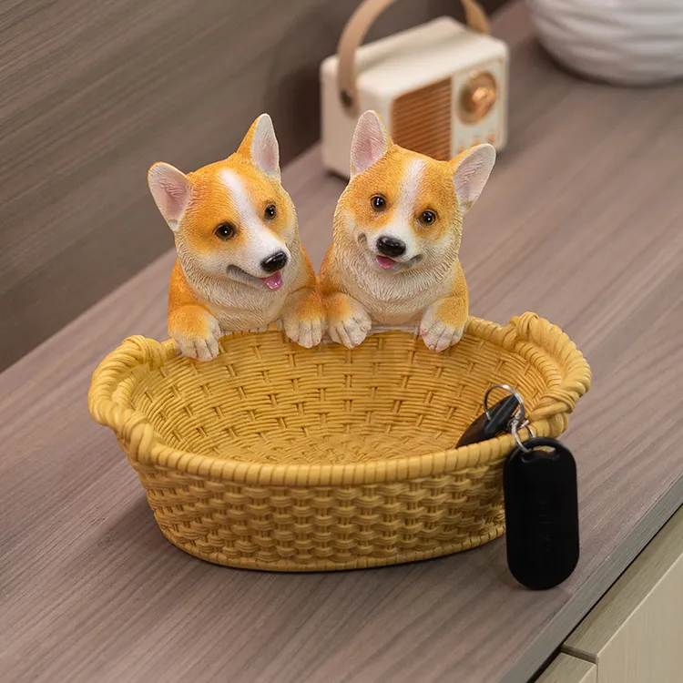 可爱狗玄关门口鞋柜钥匙收纳摆件居家松弛感装饰品搬新家乔迁礼物