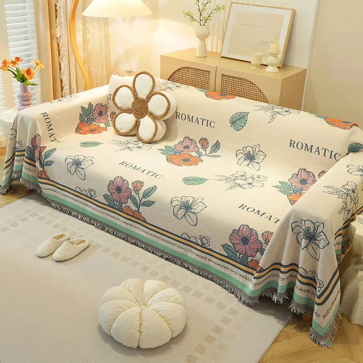 90*150CM复古风沙发盖布四季通用一整张沙发垫防尘防滑沙发毯高级