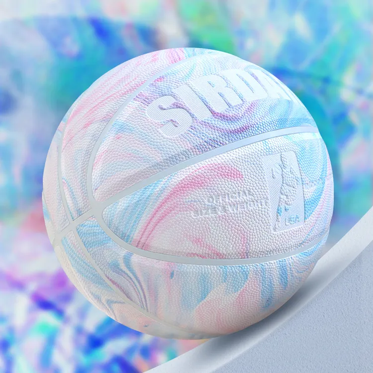 篮球中考专用女生6号粉色耐磨室外篮球正品青少年初中学生7号蓝球