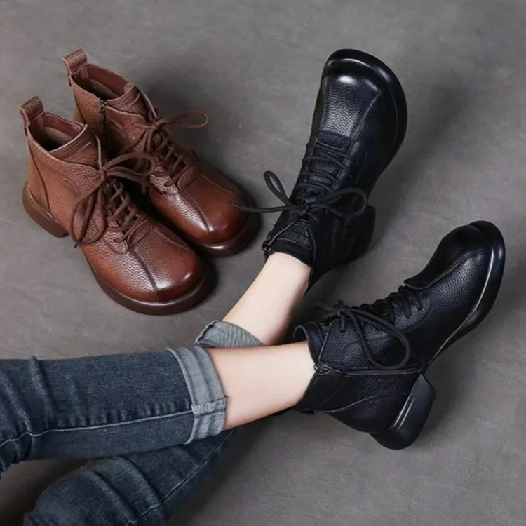 【有运费险】2025新款马丁靴软底厚底防滑保暖百搭妈妈棉靴