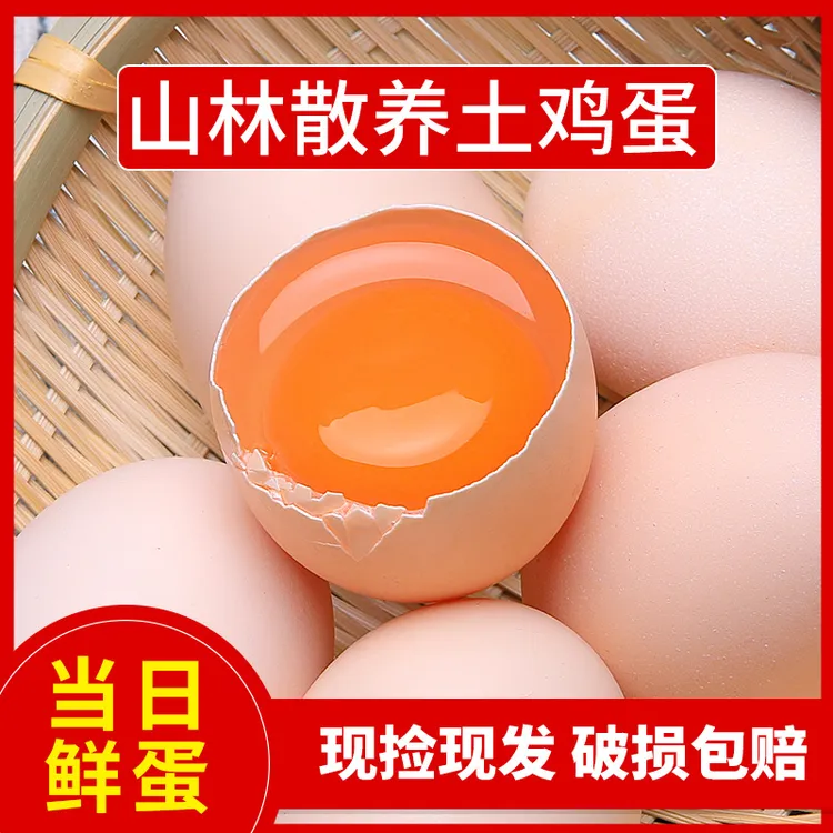 50枚农家散养粉壳土鸡蛋MK