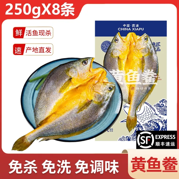 【5+3发8条】250g/条 宁德霞浦黄鱼鲞咸香大黄鱼黄花鱼新鲜冷冻免杀