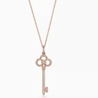 未使用 Tiffany & Co./蒂芙尼 Key's 系列 皇冠半钻钥匙项链