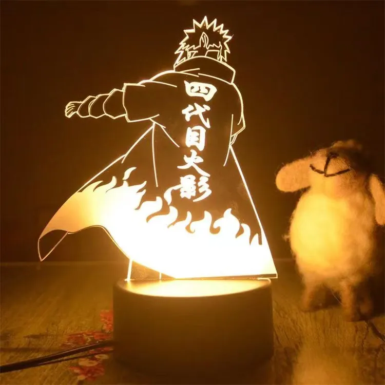 火影忍者周边手办桌面摆件变色节能小夜灯房间装饰护眼灯生日礼物